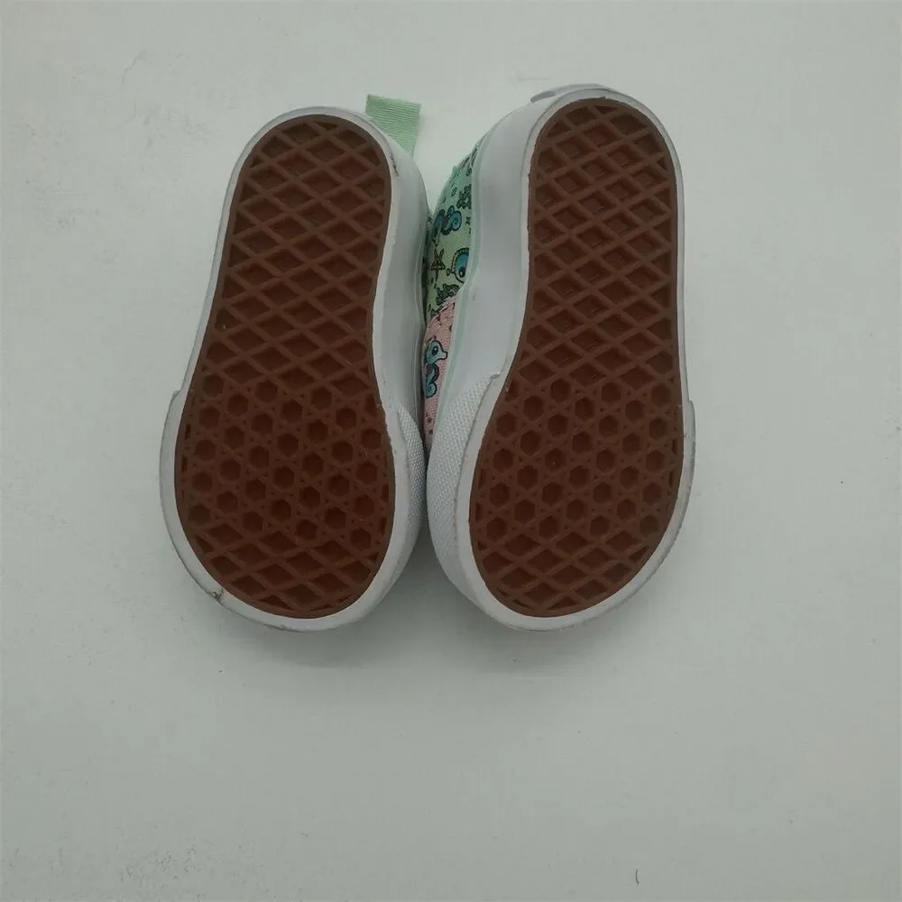 Vans Toddler Authentic Elastic Lace Sneakers Seahorse Starfish Print